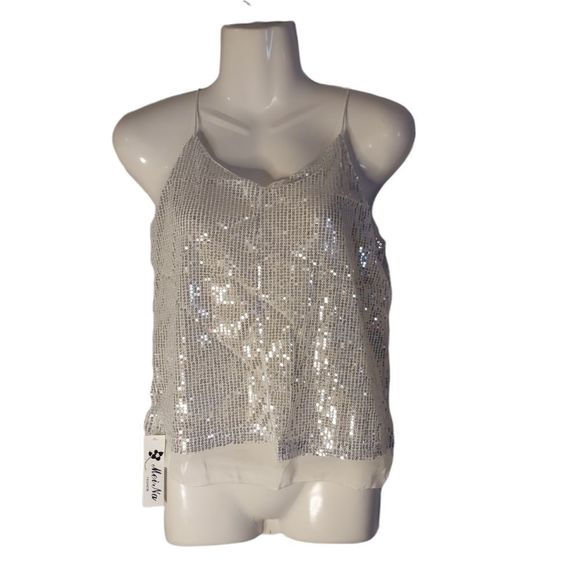 Spaghetti Strap Sequined Top NWT - Picture 1 of 7